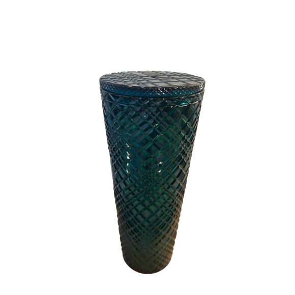 Starbucks diamond cut green tumbler no straw. - Picture 1 of 5